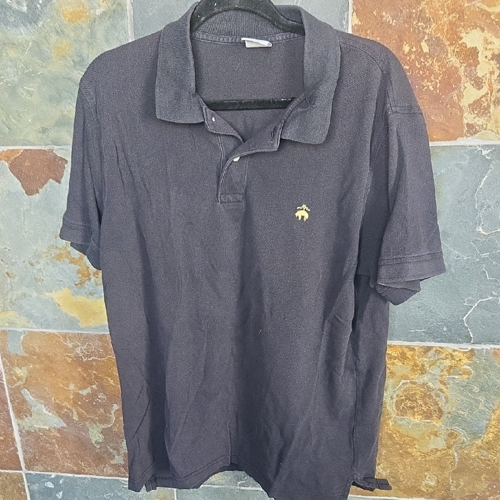Brooks Brothers Dark Blue Polo with Gold Logo